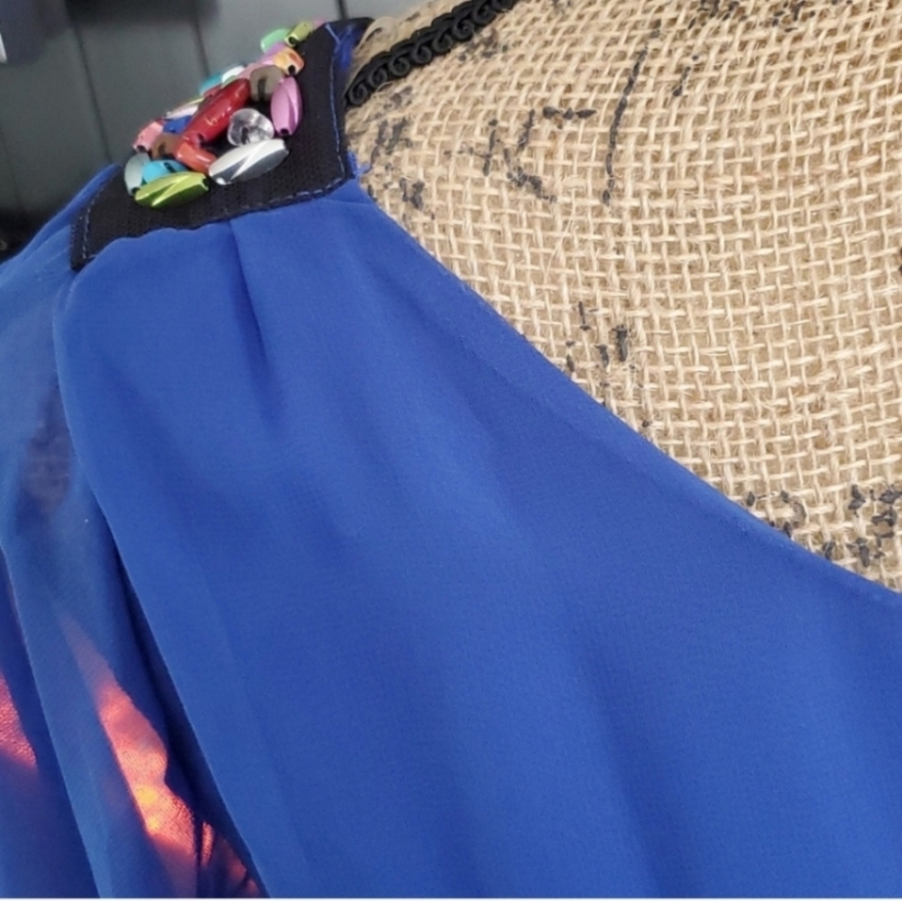 Awake Couture Jeweled One Shoulder Dress - Picture 3 of 10